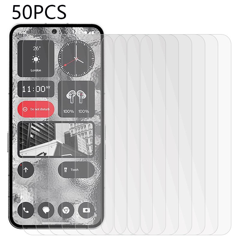 50PCS For Nothing Phone (2a) Tempered Glass Screen Protector HD Shatterproof 0.3mm 2.5D 50PCS For Nothing Phone (2a) Tempered Glass Screen Protector HD Shatterproof 0.3mm 2.5D